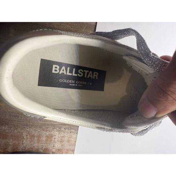 Golden Goose Ball Star LTD Private Edition #47/525 GGDB White Navy Glitter Rare - Picture 3 of 10
